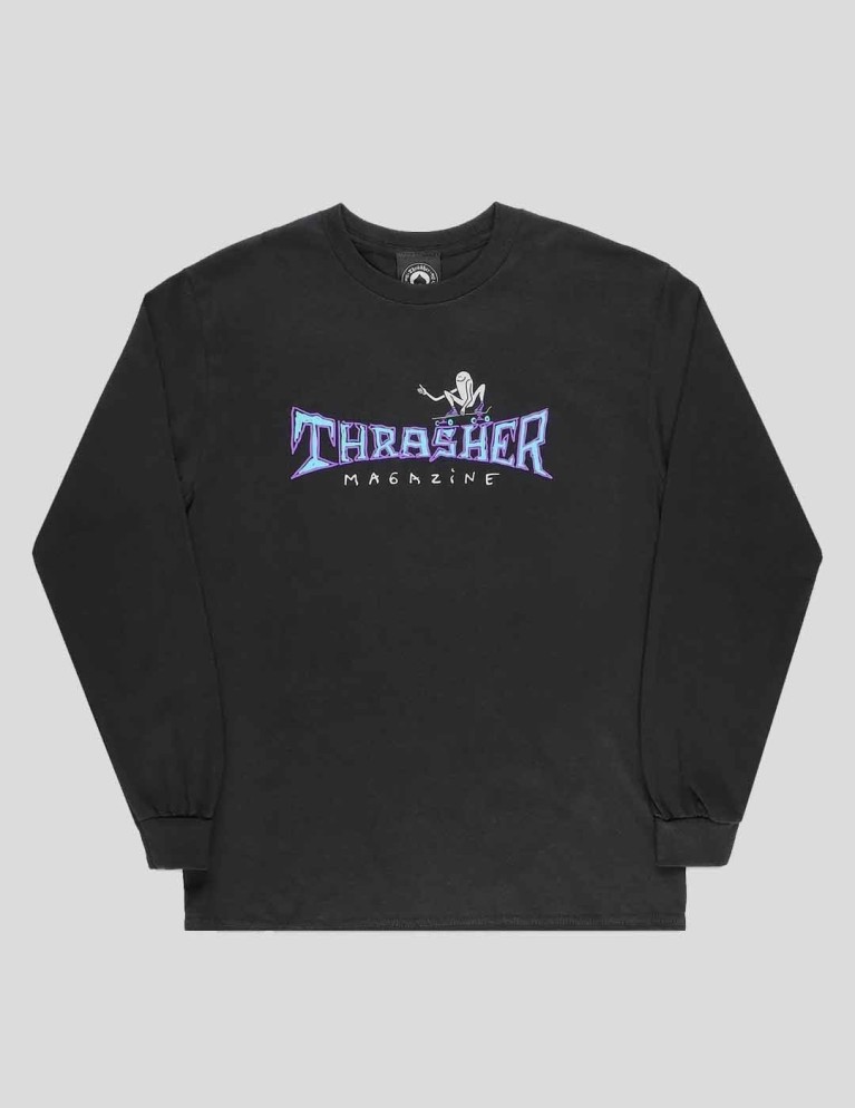 T-shirt THRASHER gonz thumbs up ls tee black
